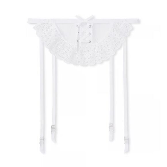 Victoria’s Secret white eyelet apron garter belt size xs/s - Picture 1 of 3